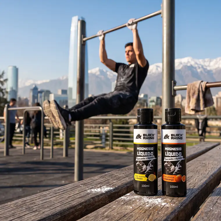 Magnesio Liquido Deportivo Antideslizante Black Rhino 100ml Secado ultra rápido, alto redimiento, aroma limón 10