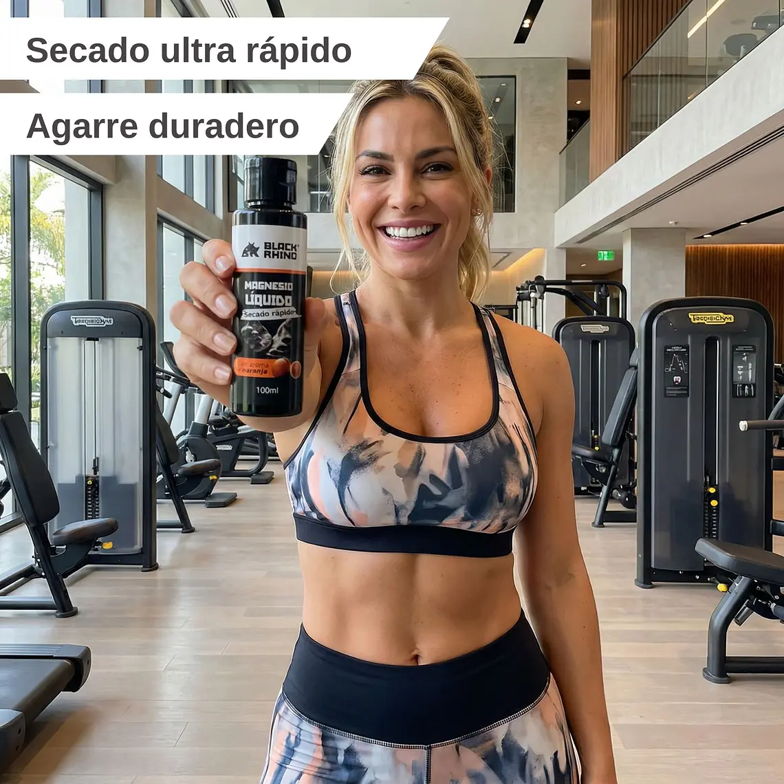 Magnesio Liquido Deportivo Antideslizante Black Rhino 100ml Secado ultra rápido, alto redimiento, aroma limón y naranja 6