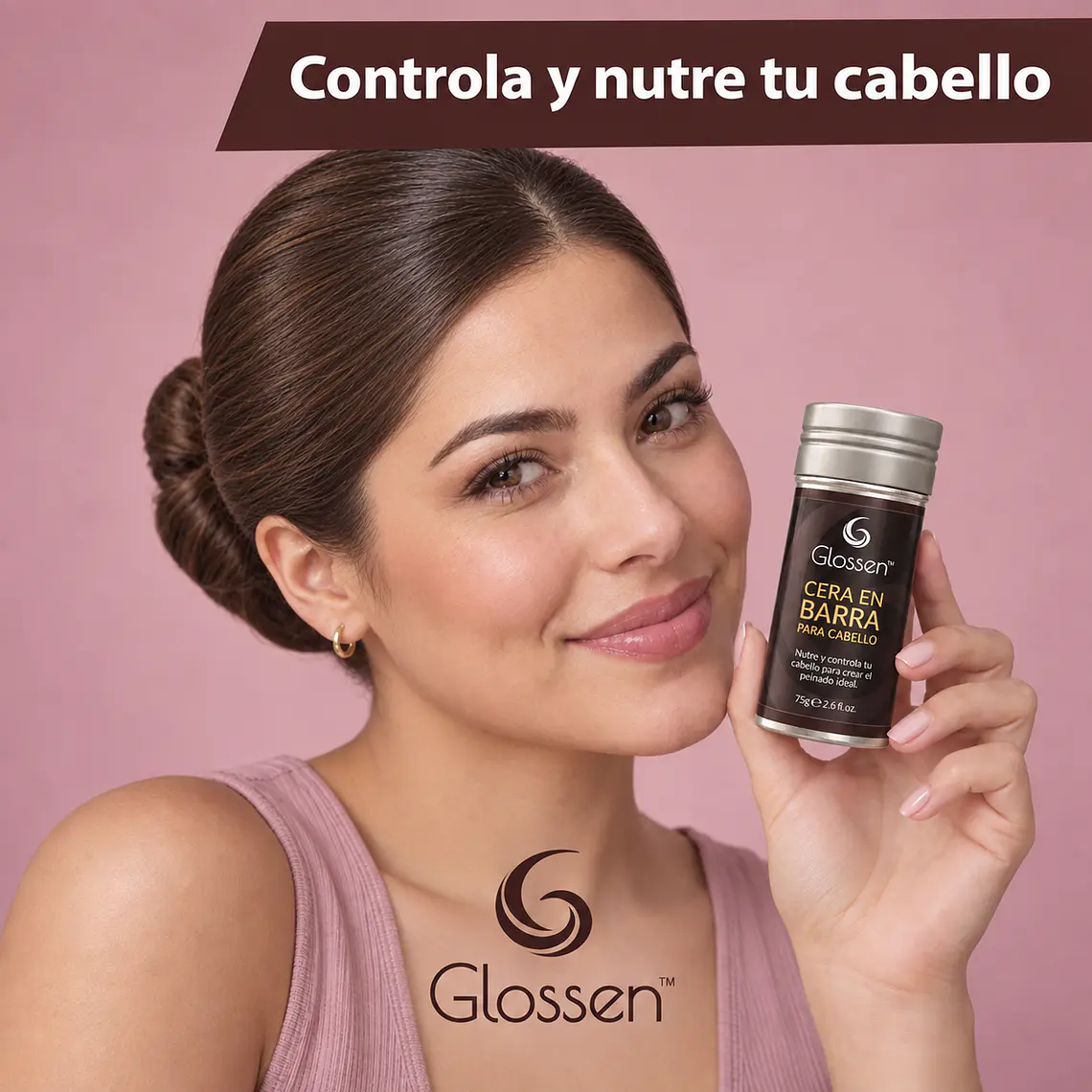 Fijador Para El Pelo Glossen, Cera En Barra Peinado Cabello 12