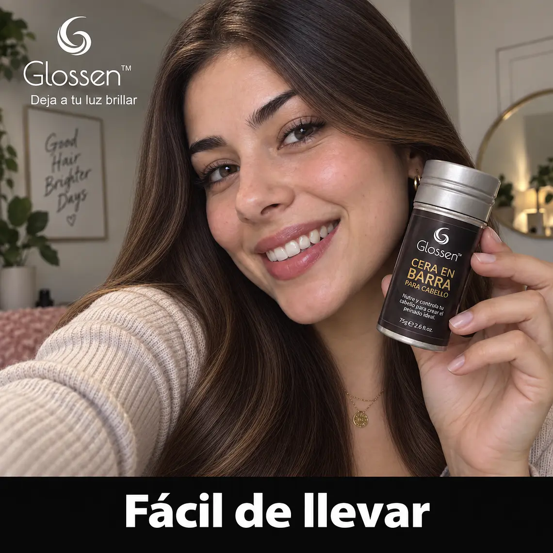 Fijador Para El Pelo Glossen, Cera En Barra Peinado Cabello 11