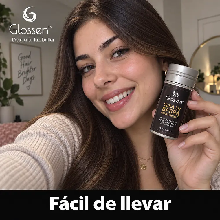 Fijador Para El Pelo Glossen, Cera En Barra Peinado Cabello 11