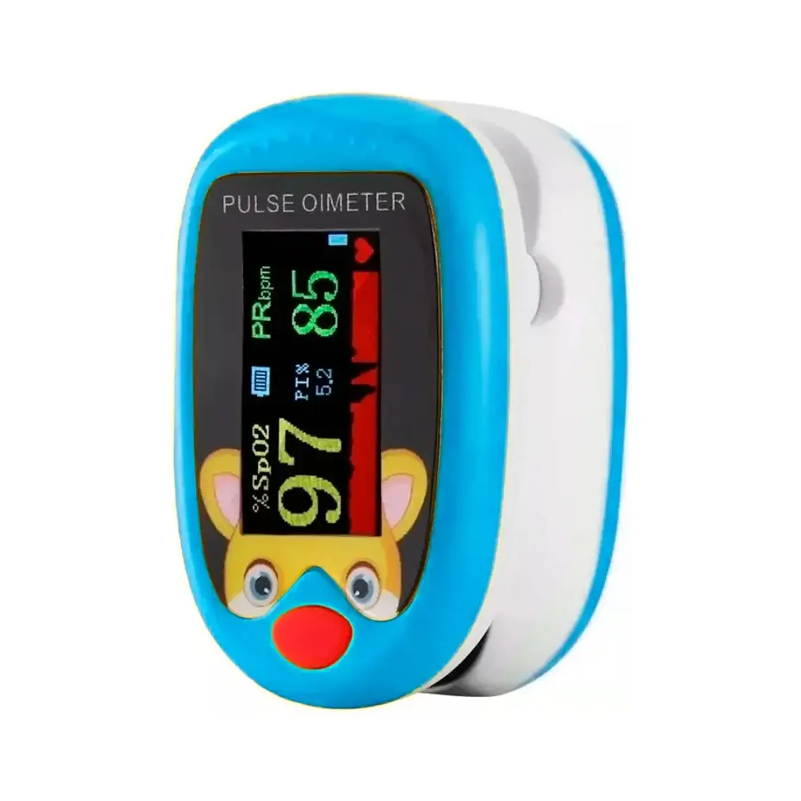 Oxímetro De Dedo Oximeter Recargable Usb C Para Niños Y Adultos Led Amarillo 2