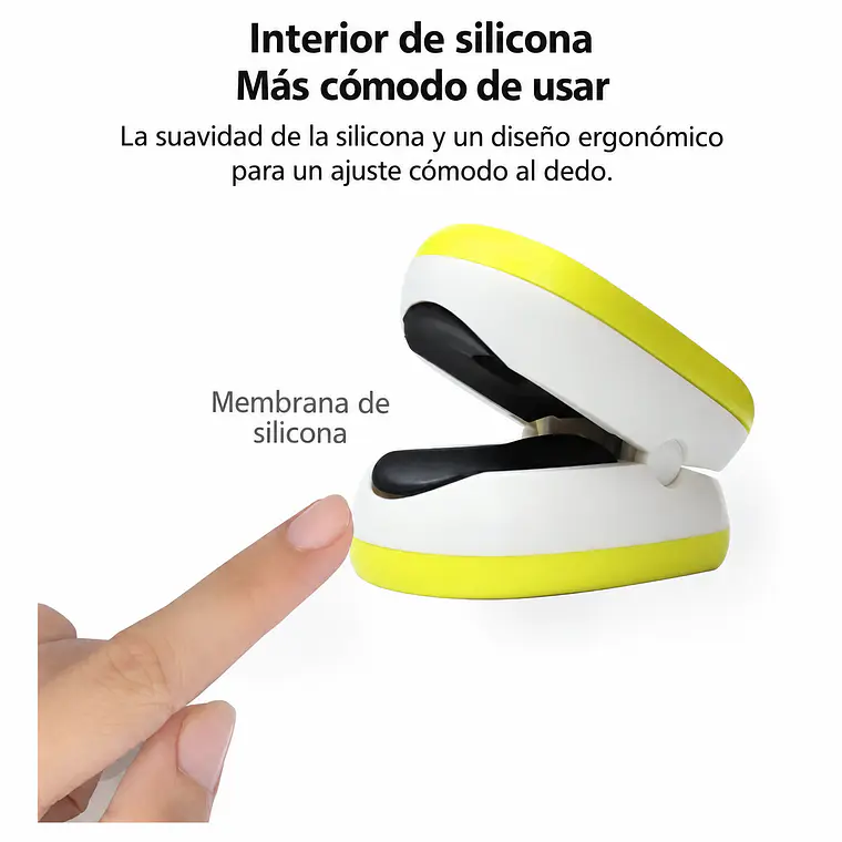 Oxímetro De Dedo Oximeter Recargable Usb C Para Niños Y Adultos Led Amarillo 9