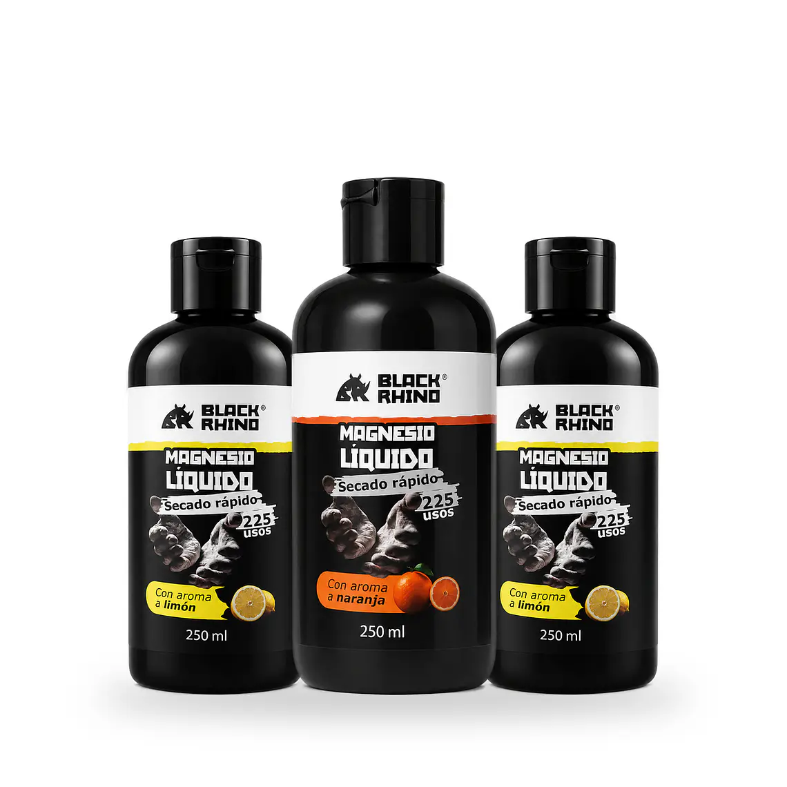 Magnesio Liquido Deportivo Antideslizante Black Rhino 250ml Pack 3 unidades Oferta especial 1