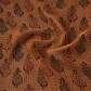 Tela de Algodón Estampada en Bloques – Naranja (Bagh). - Miniatura 1