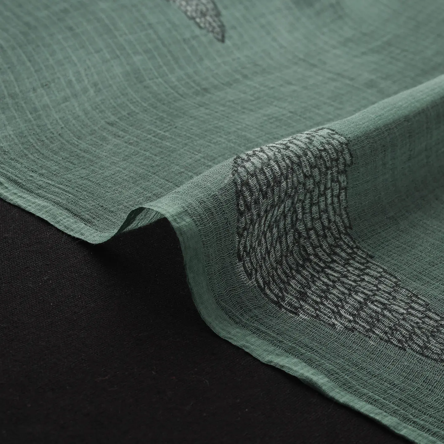 Tela de Algodón Estampada en Bloques – Verde (Akola) 2