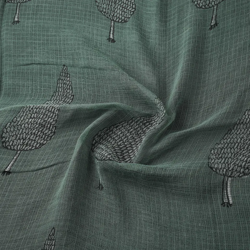 Tela de Algodón Estampada en Bloques – Verde (Akola) 1