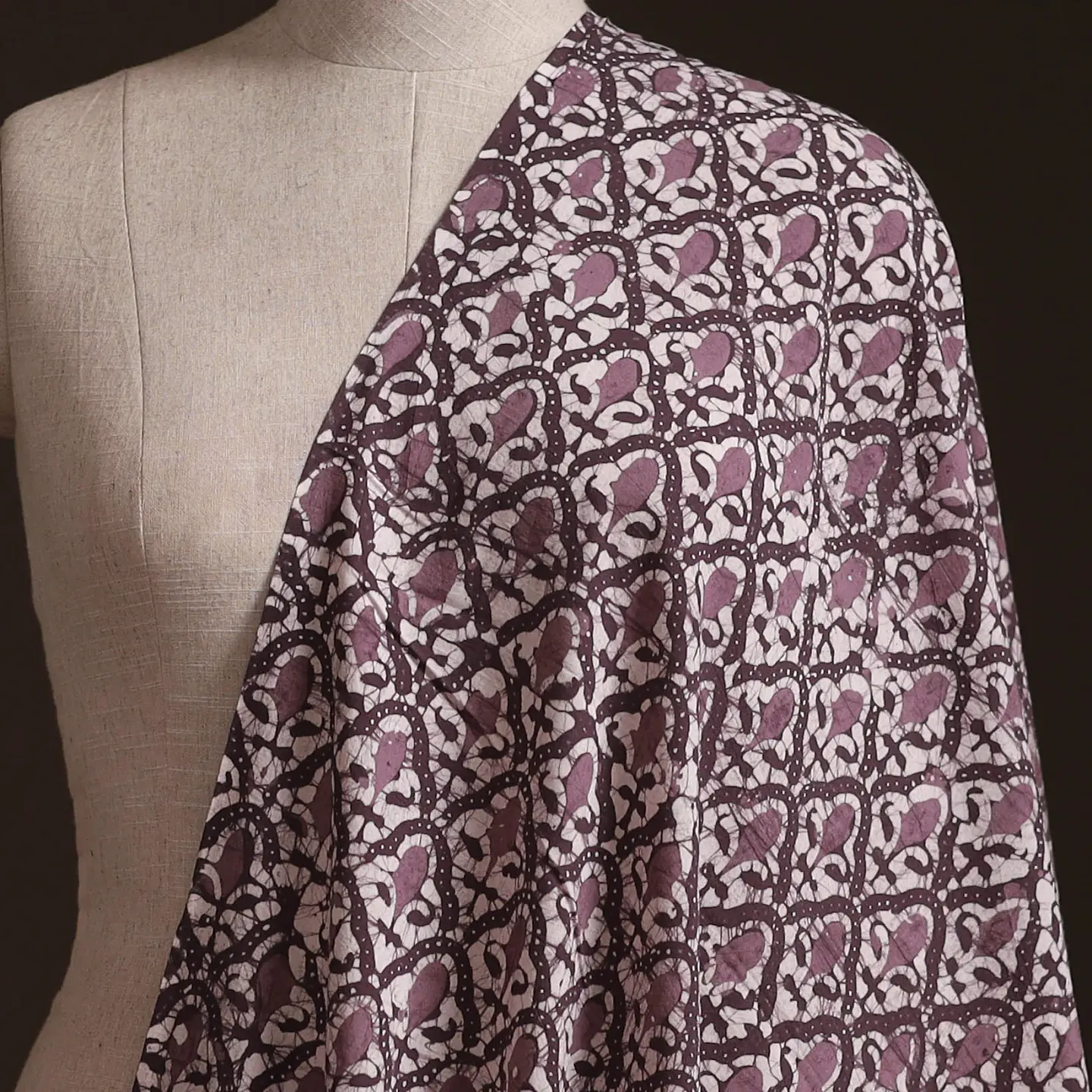 Tela de Algodón Estampada en Bloques – Violeta (Batik) 2