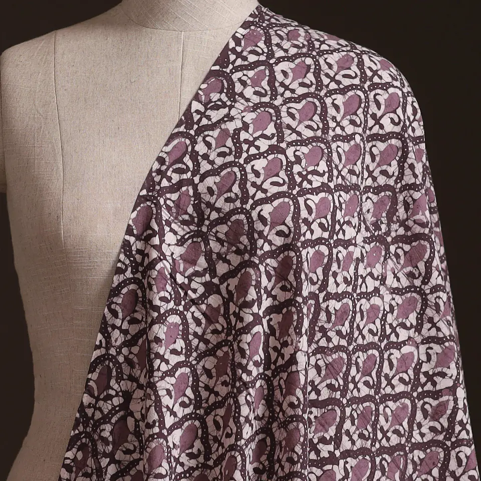 Tela de Algodón Estampada en Bloques – Violeta (Batik) 2