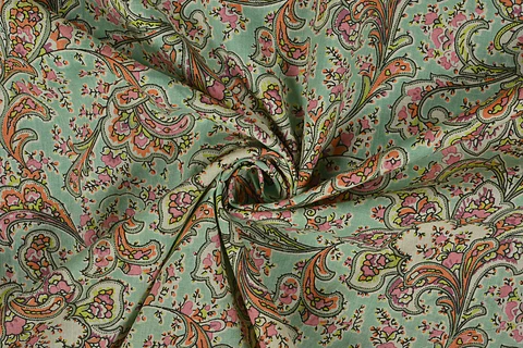 Tela de Algodón Estampada en Bloques – Multicolor