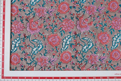 Tela de Algodón Estampada en Bloques – Multicolor (Popelina)