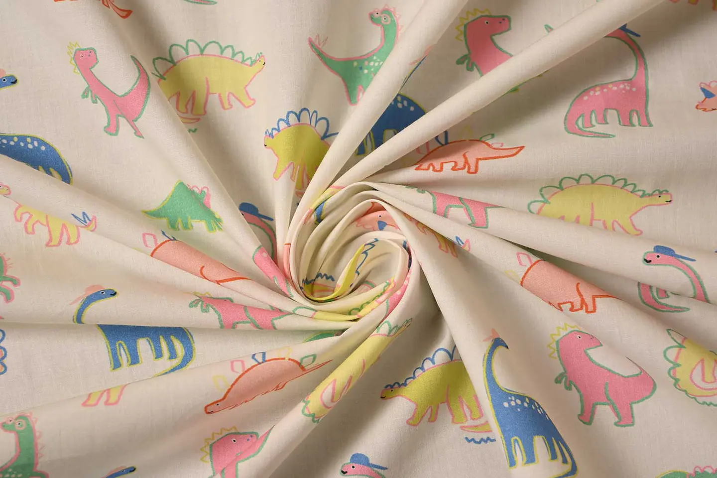 Popelina de Algodón Estampada – Blanco 1