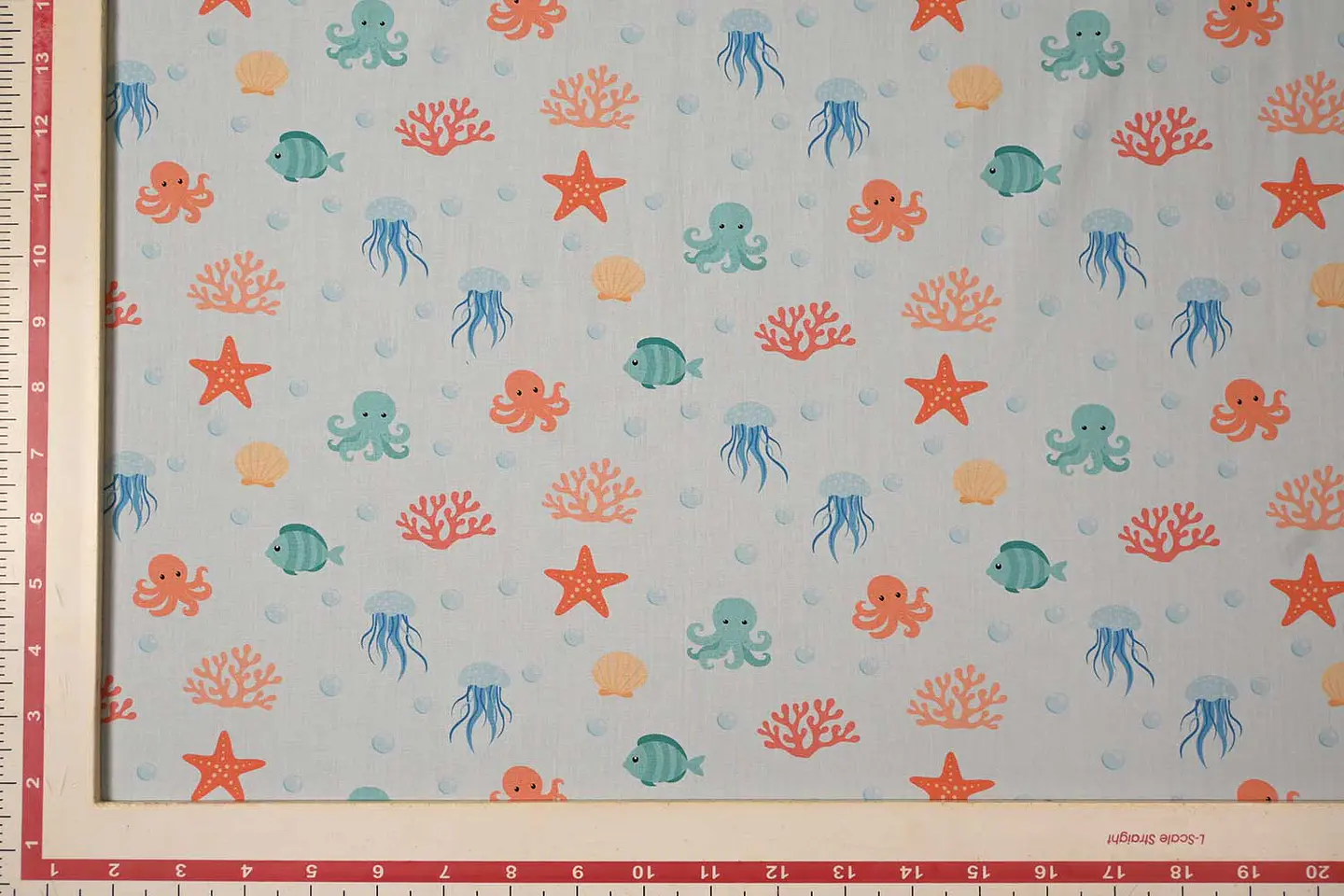 Popelina de Algodón Estampada – Azul Cielo 2
