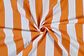 Popelina de Algodón Estampada – Naranja y Blanco - thumbnail 1