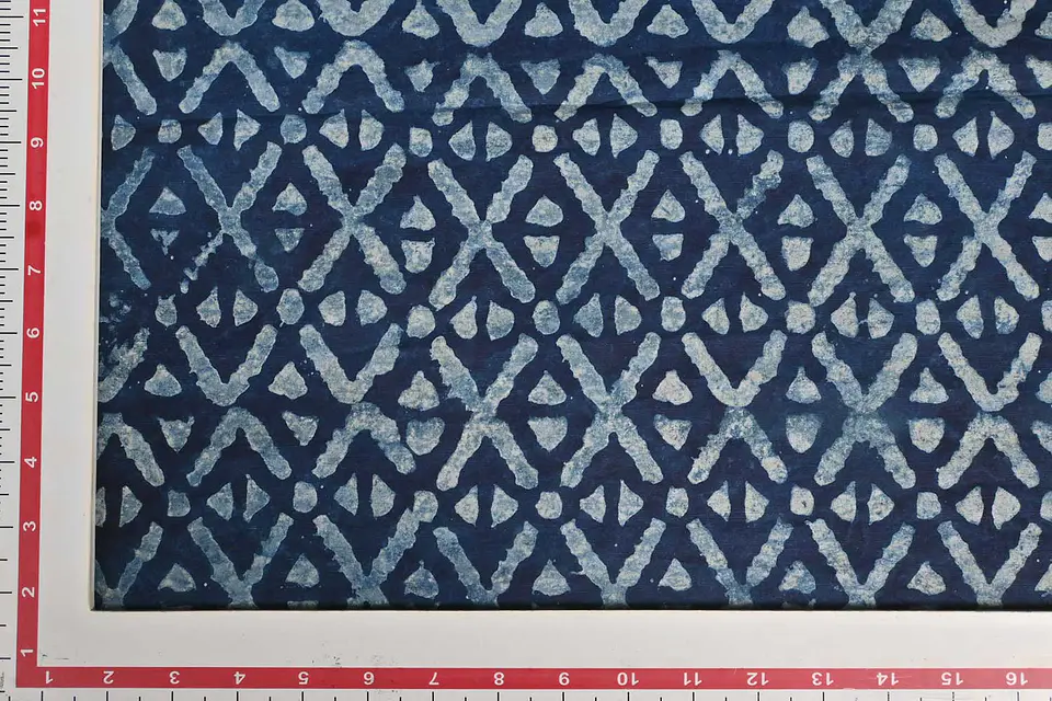 Popelina de Algodón Estampada – Azul Índigo 2