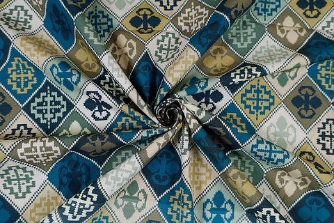 Popelina de Algodón Estampada – Multicolor