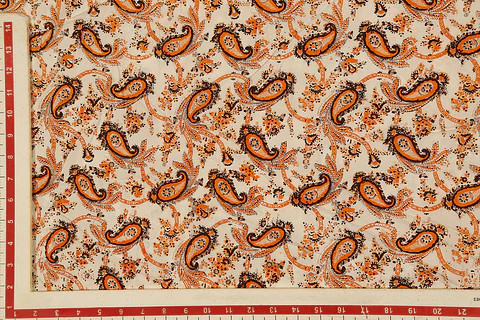 Popelina de Algodón Estampada – Crema
