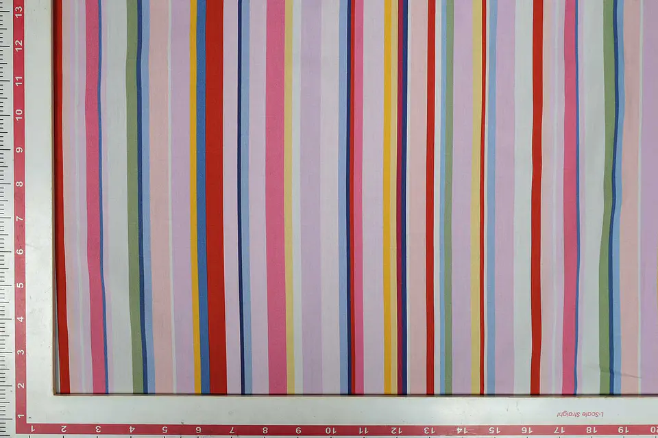 Popelina de Algodón a Rayas Multicolor 2