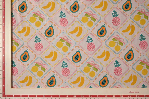 Popelina de Algodón Estampada – Blanco