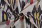 Ikat de Algodón Geométrico – Negro, Blanco, Amarillo y Rojo - Miniatura 1