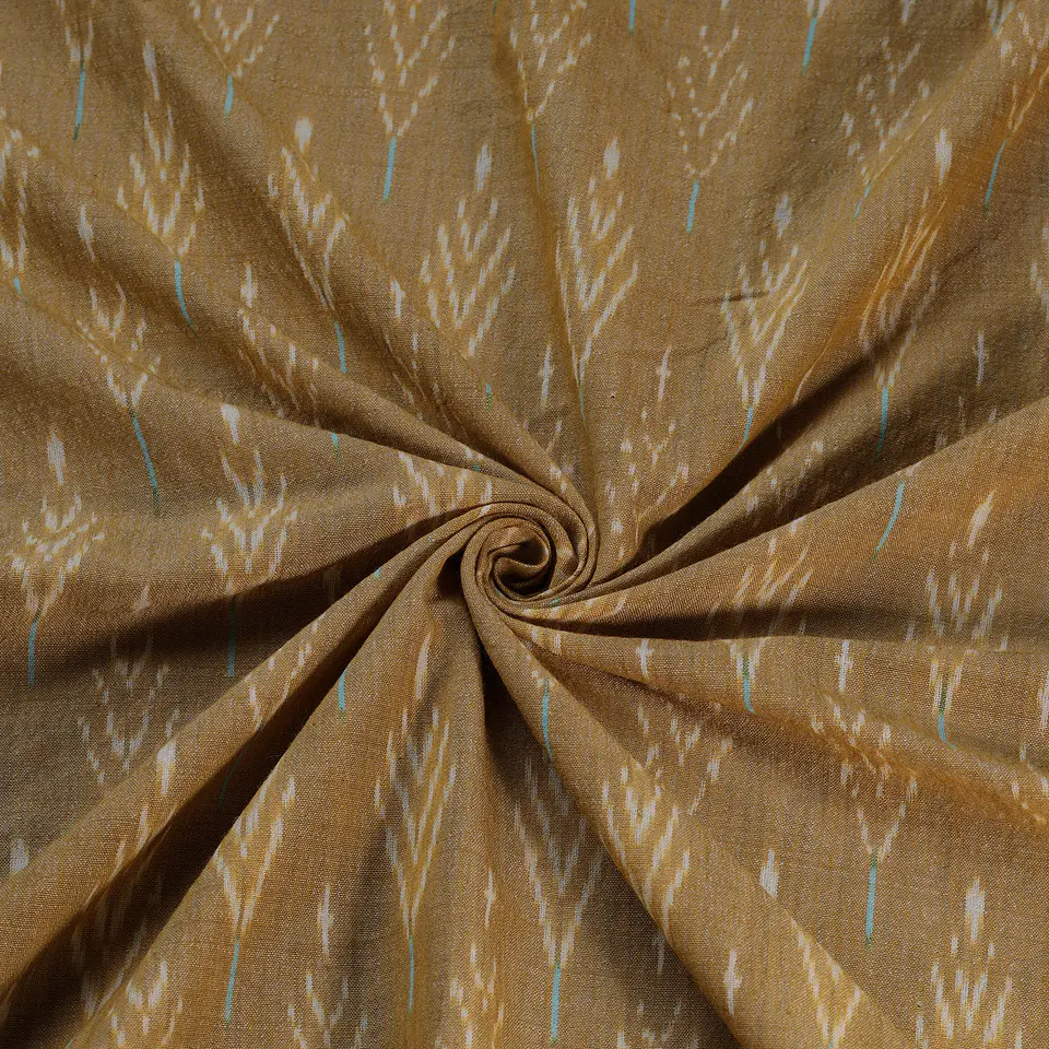 Pochampally Ikat Artesanal – Beige, Algodón y Lana 1