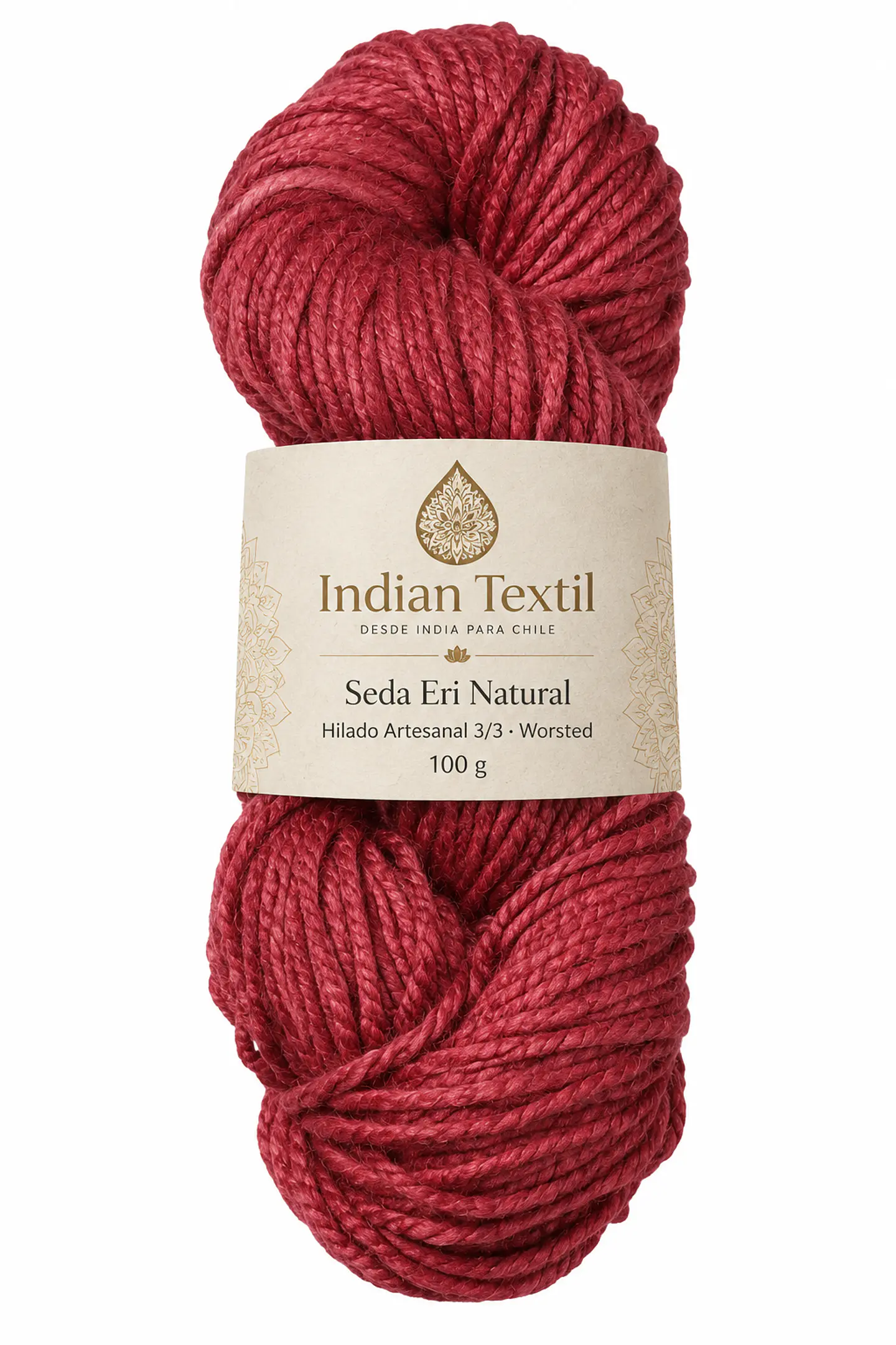 Seda Eri Natural – Hilado Artesanal 3/3 Worsted | 100 g 1