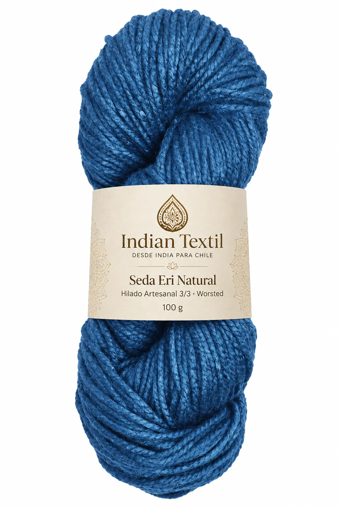 Seda Eri Natural – Hilado Artesanal 3/3 Worsted | 100 g 2