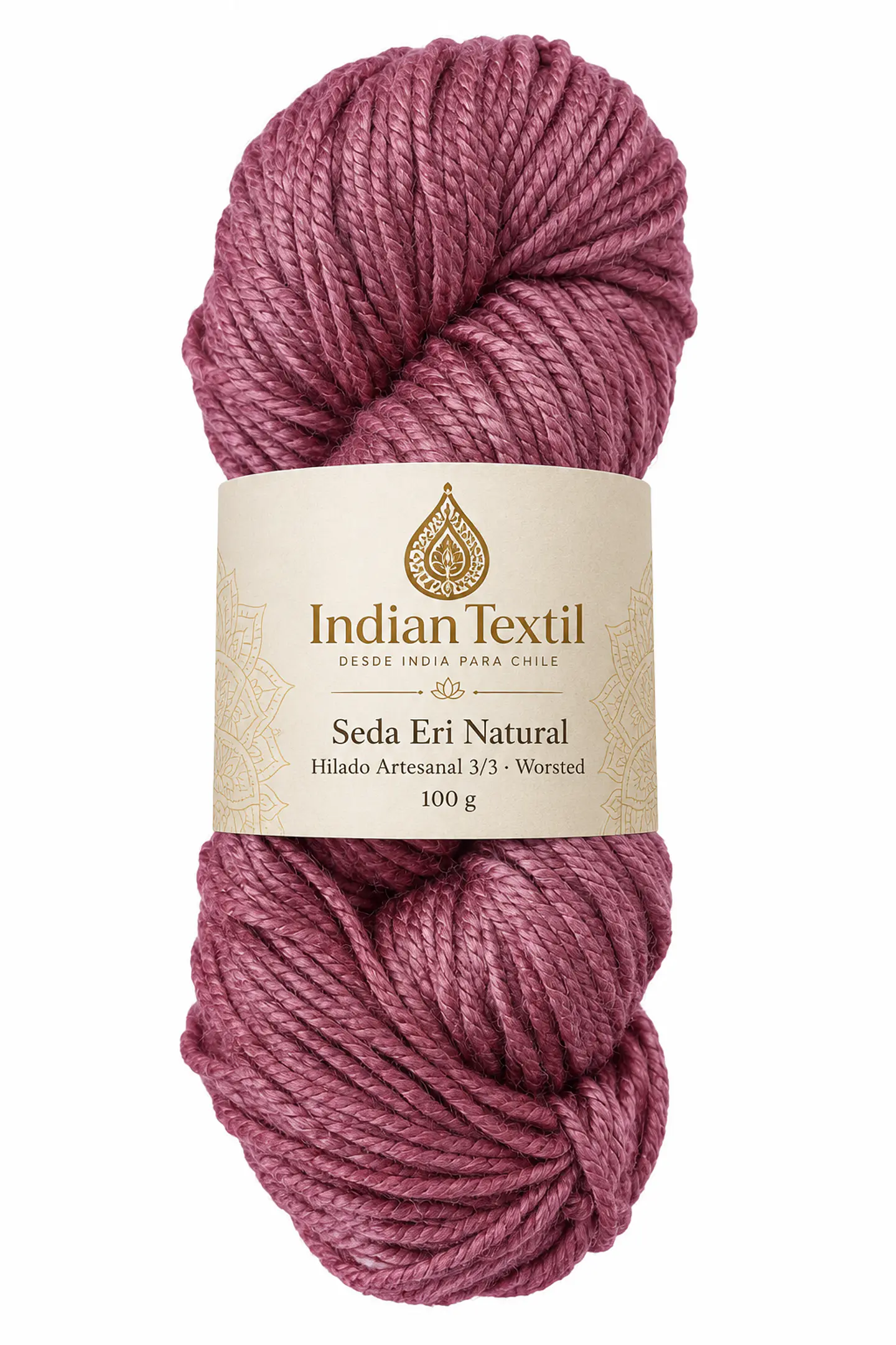 Seda Eri Natural – Hilado Artesanal 3/3 Worsted | 100 g 3