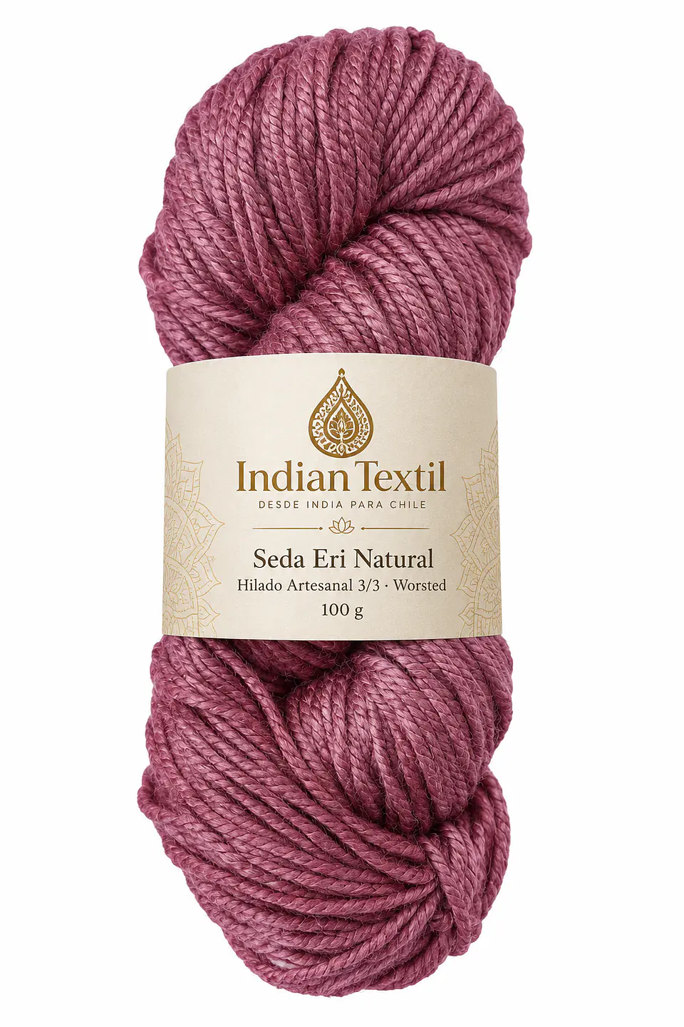 Seda Eri Natural – Hilado Artesanal 3/3 Worsted | 100 g 3