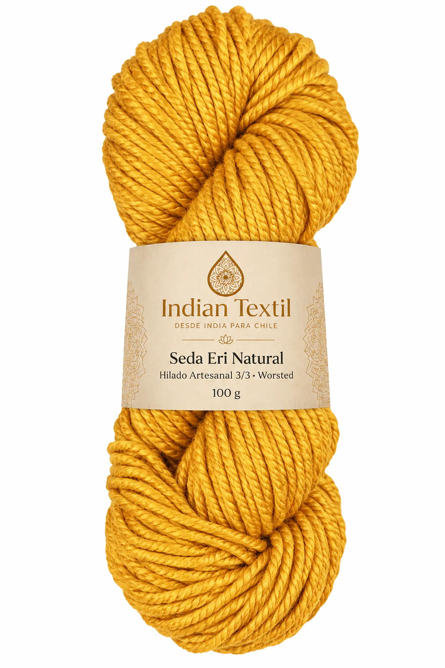 Seda Eri Natural – Hilado Artesanal 3/3 Worsted | 100 g 5