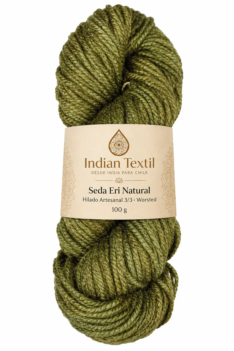 Seda Eri Natural – Hilado Artesanal 3/3 Worsted | 100 g 6