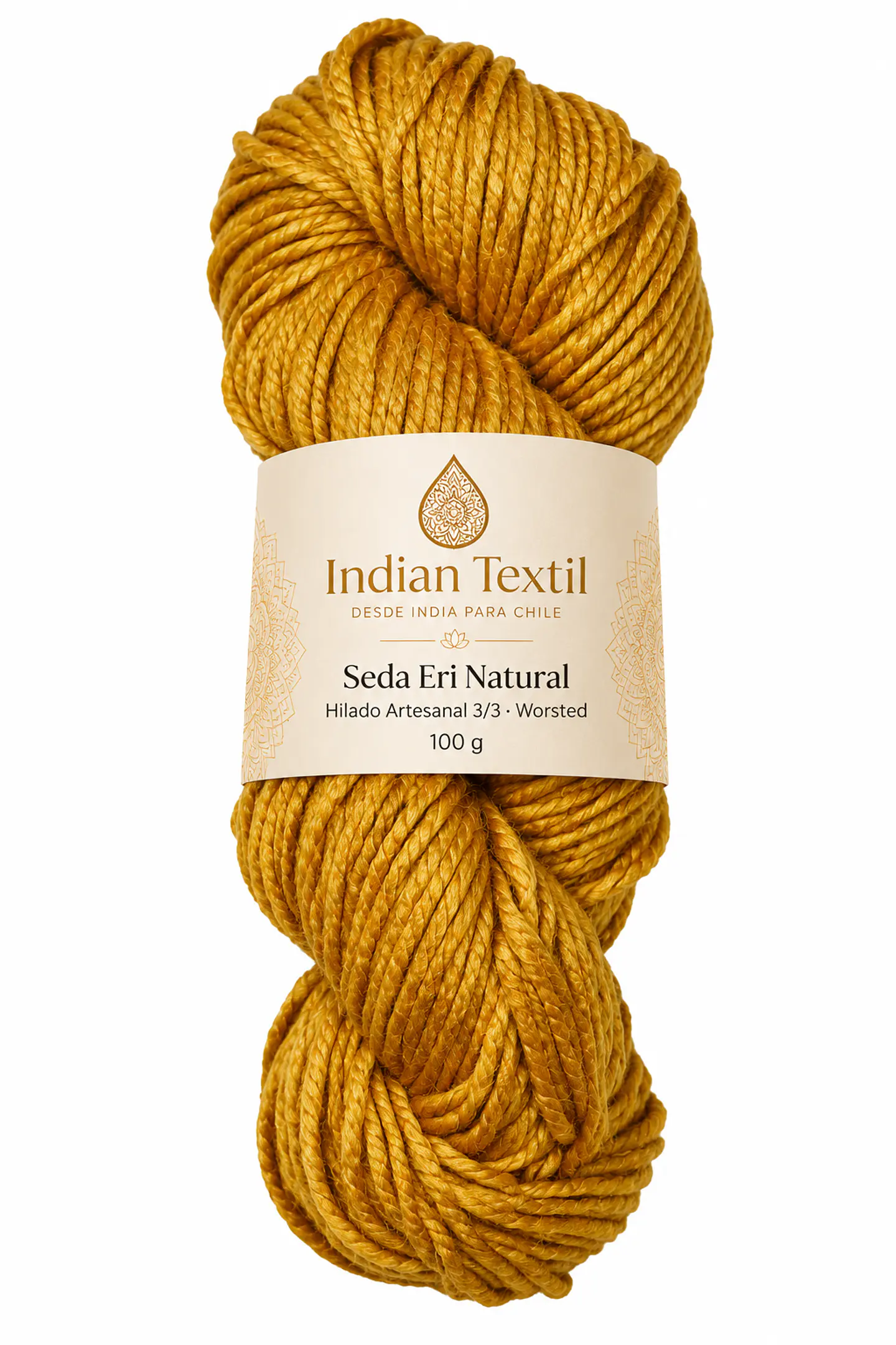 Seda Eri Natural – Hilado Artesanal 3/3 Worsted | 100 g 7
