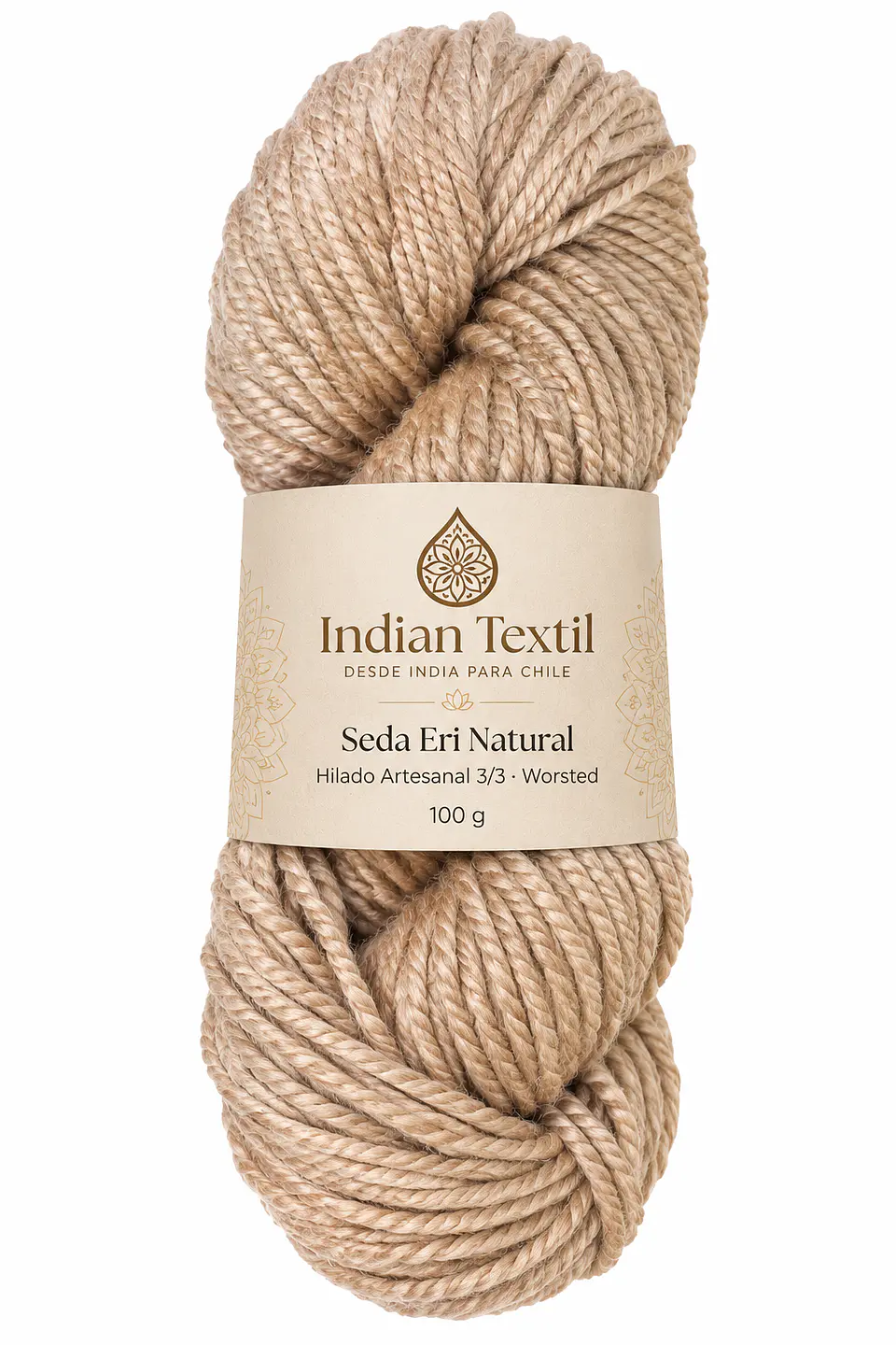 Seda Eri Natural – Hilado Artesanal 3/3 Worsted | 100 g 8