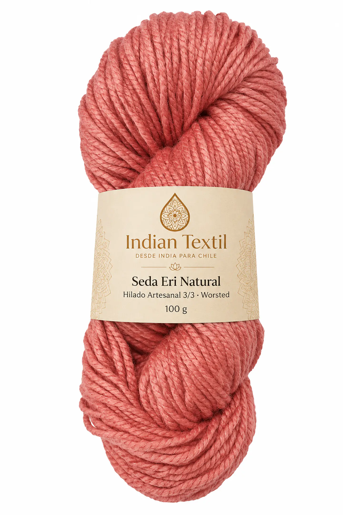 Seda Eri Natural – Hilado Artesanal 3/3 Worsted | 100 g 10