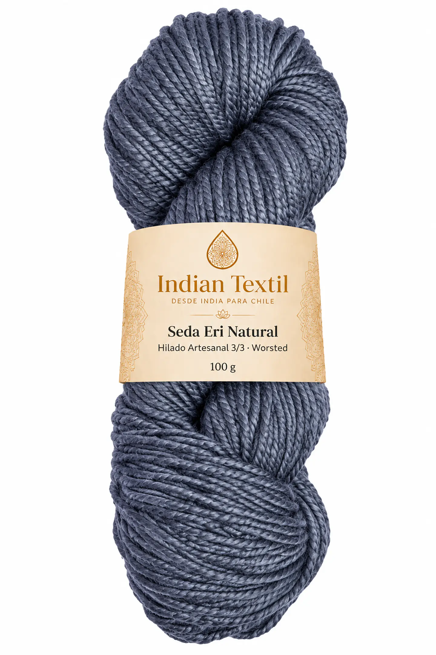 Seda Eri Natural – Hilado Artesanal 3/3 Worsted | 100 g 12