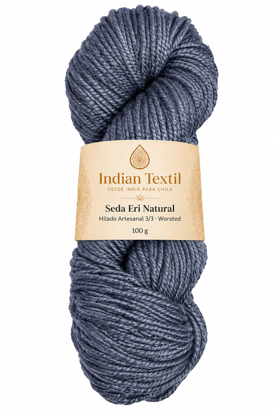Seda Eri Natural – Hilado Artesanal 3/3 Worsted | 100 g 12