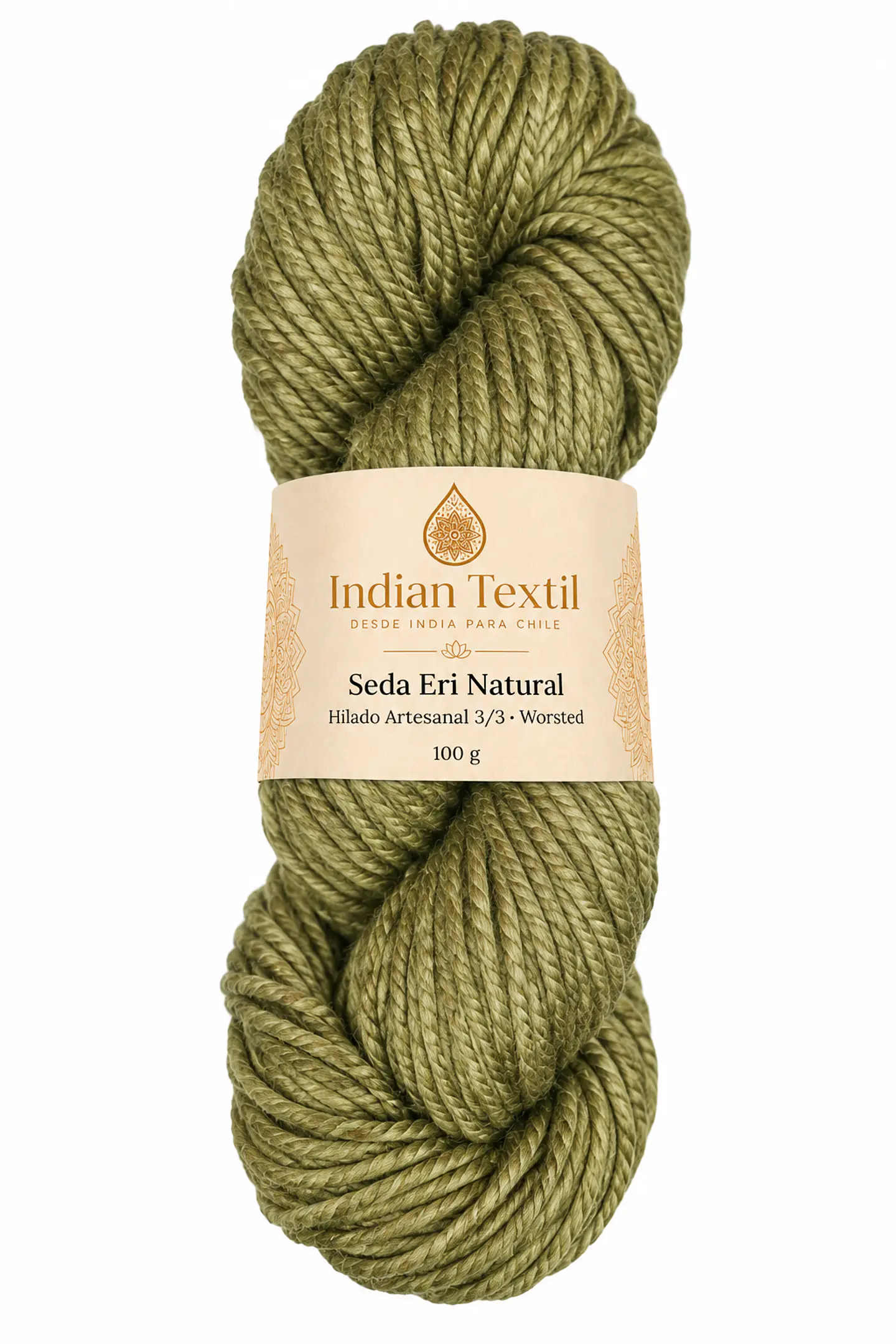 Seda Eri Natural – Hilado Artesanal 3/3 Worsted | 100 g 14