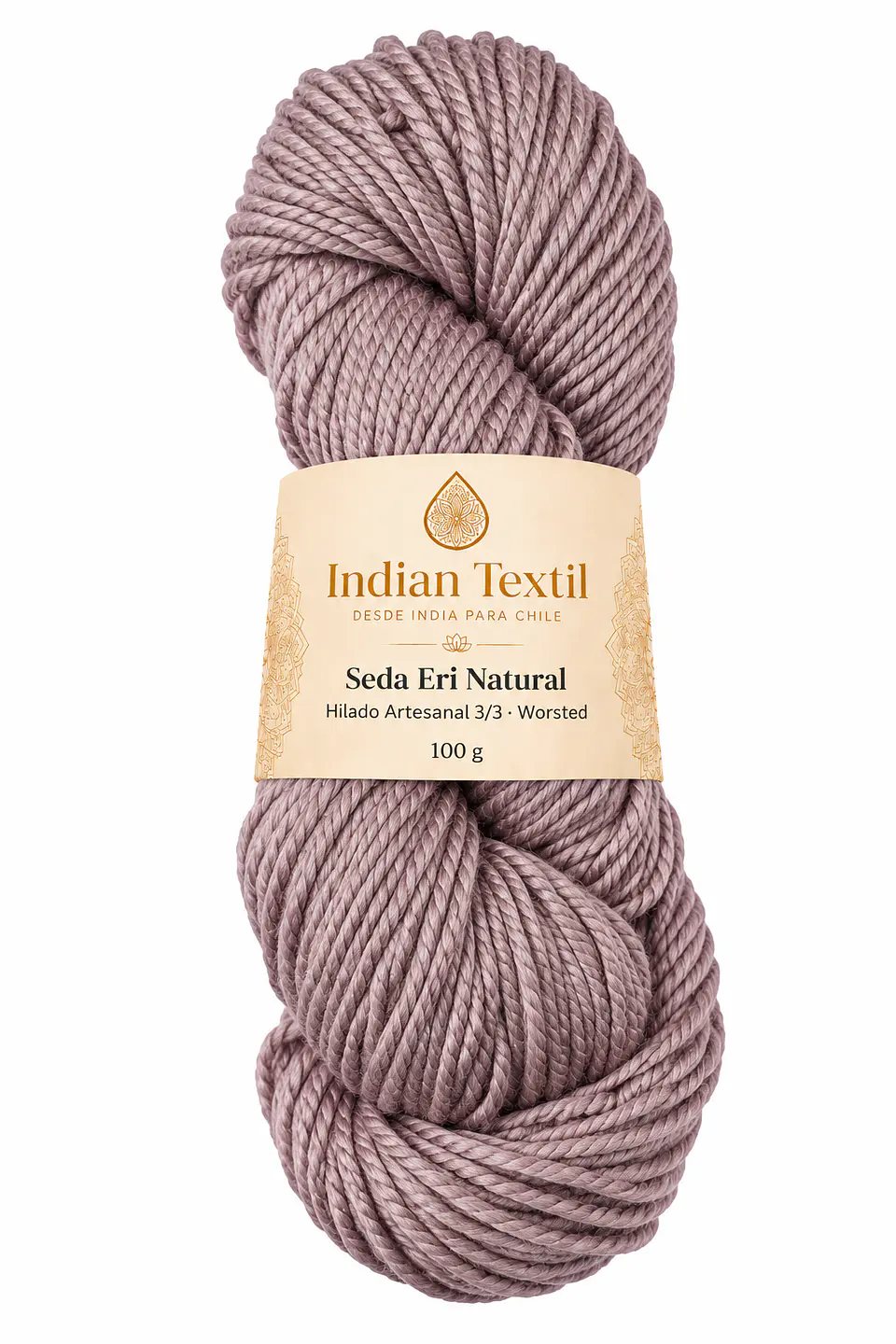 Seda Eri Natural – Hilado Artesanal 3/3 Worsted | 100 g 15