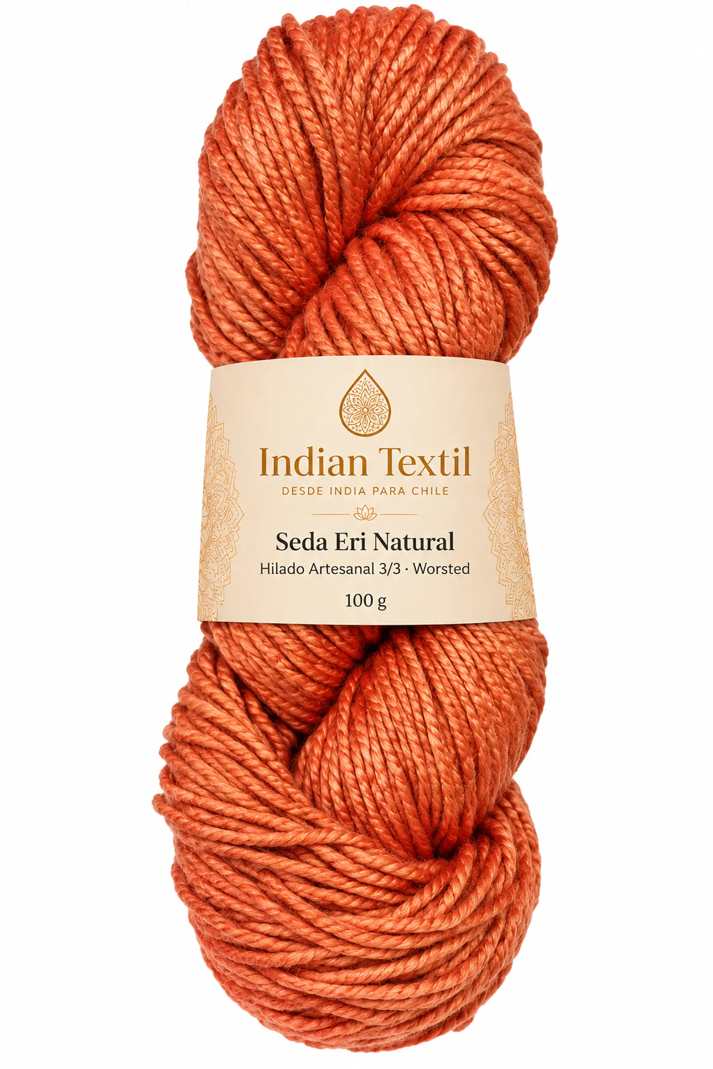 Seda Eri Natural – Hilado Artesanal 3/3 Worsted | 100 g 18