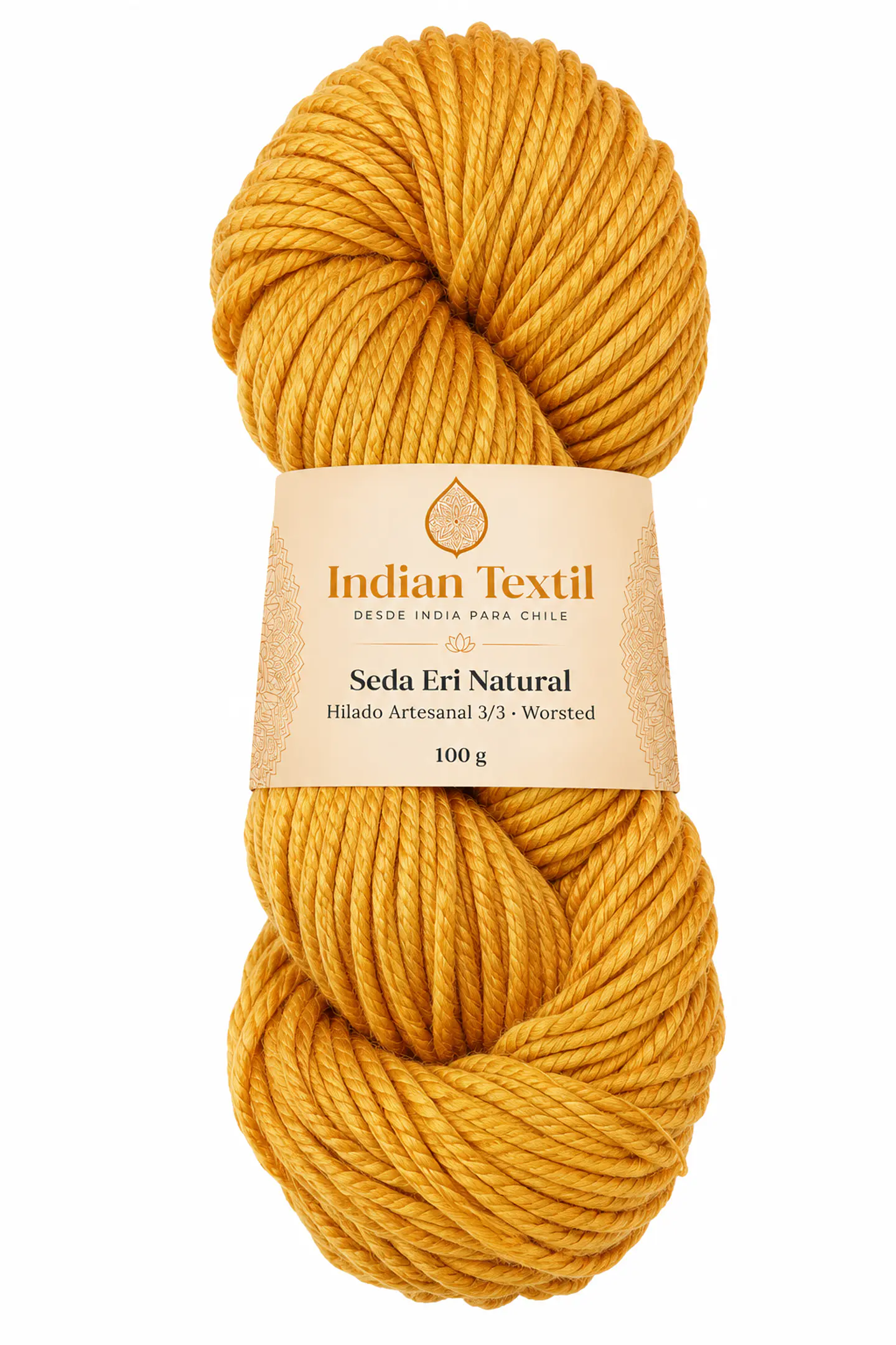 Seda Eri Natural – Hilado Artesanal 3/3 Worsted | 100 g 22