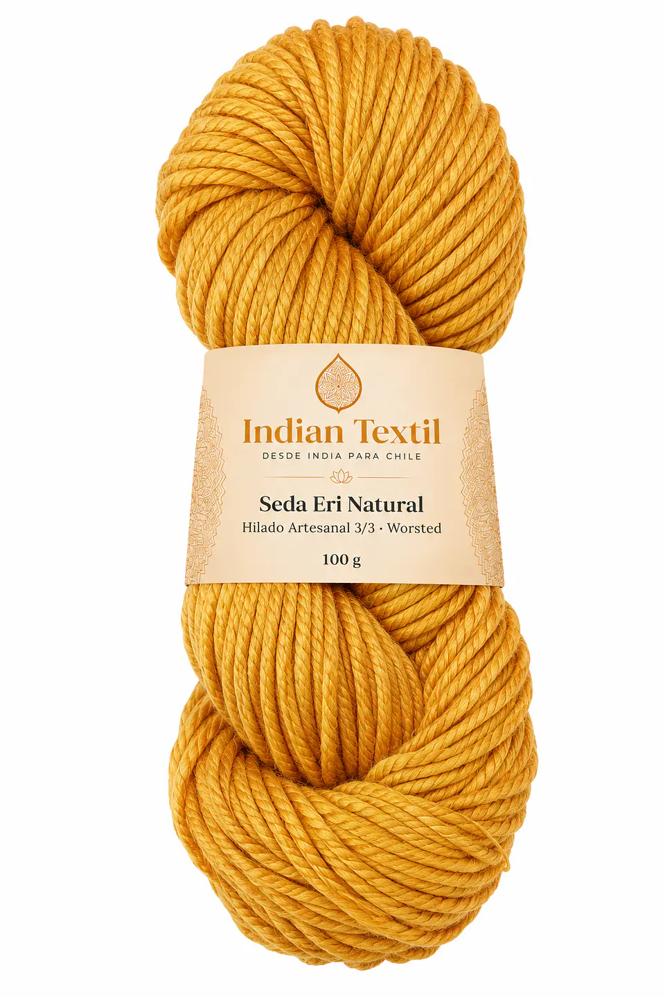 Seda Eri Natural – Hilado Artesanal 3/3 Worsted | 100 g 22