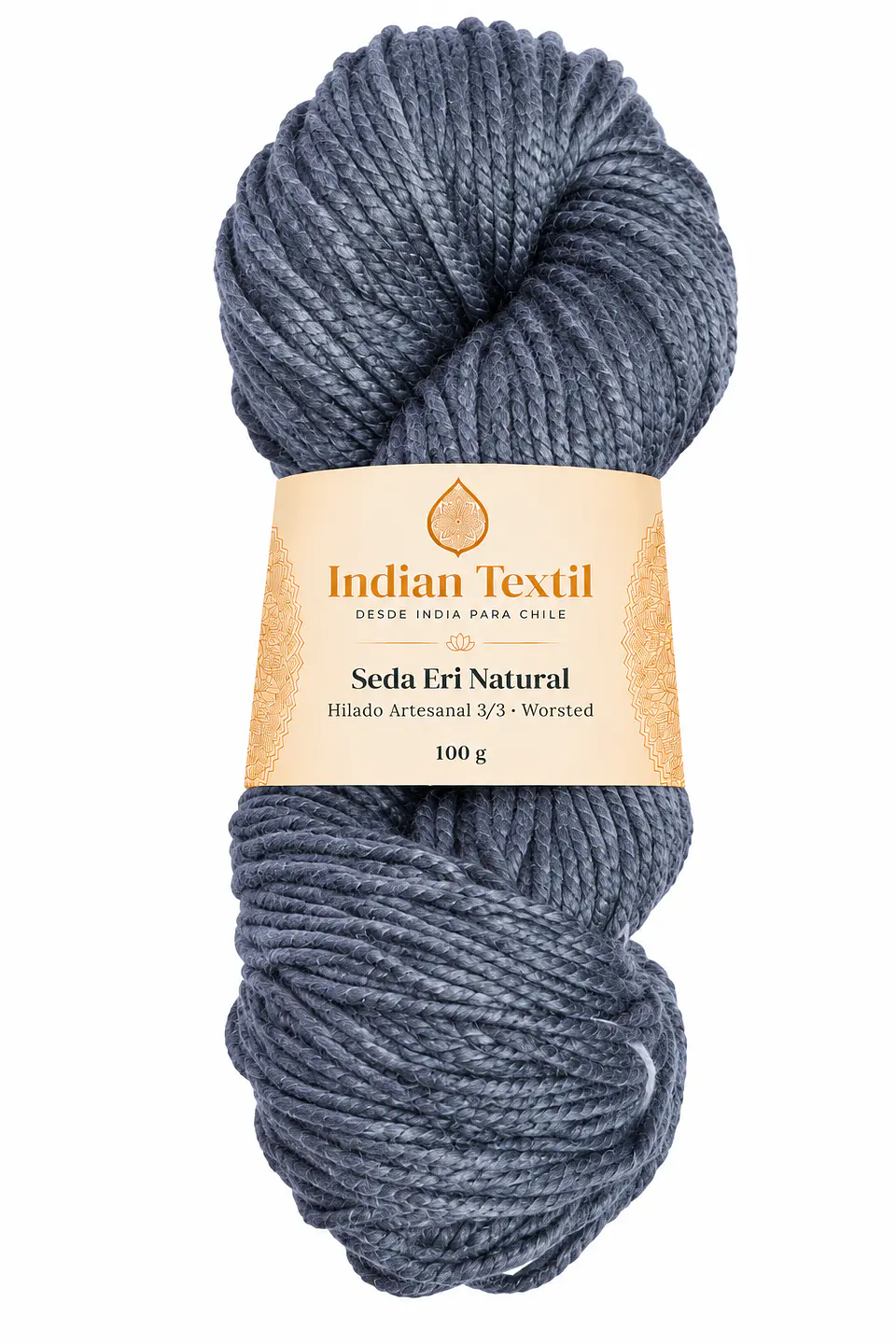 Seda Eri Natural – Hilado Artesanal 3/3 Worsted | 100 g 24