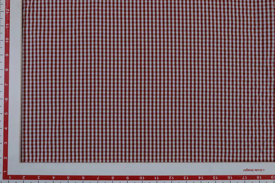 Cuadrillé Gingham Seersucker Rojo y Blanco  2