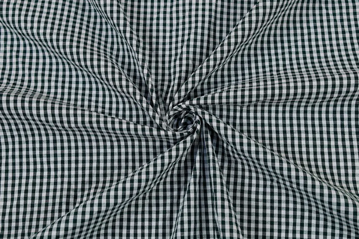 Algodón Cuadrillé Gingham Seersucker Verde y Blanco 1