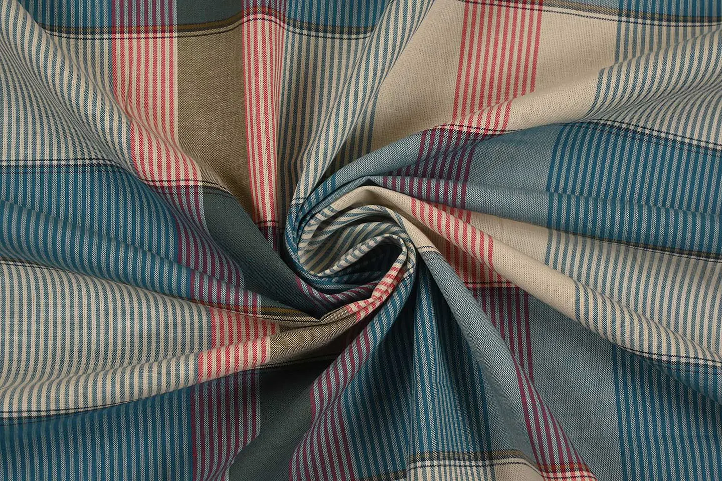 Algodón Cuadrillé Madras Rojo, Azul y Blanco 1