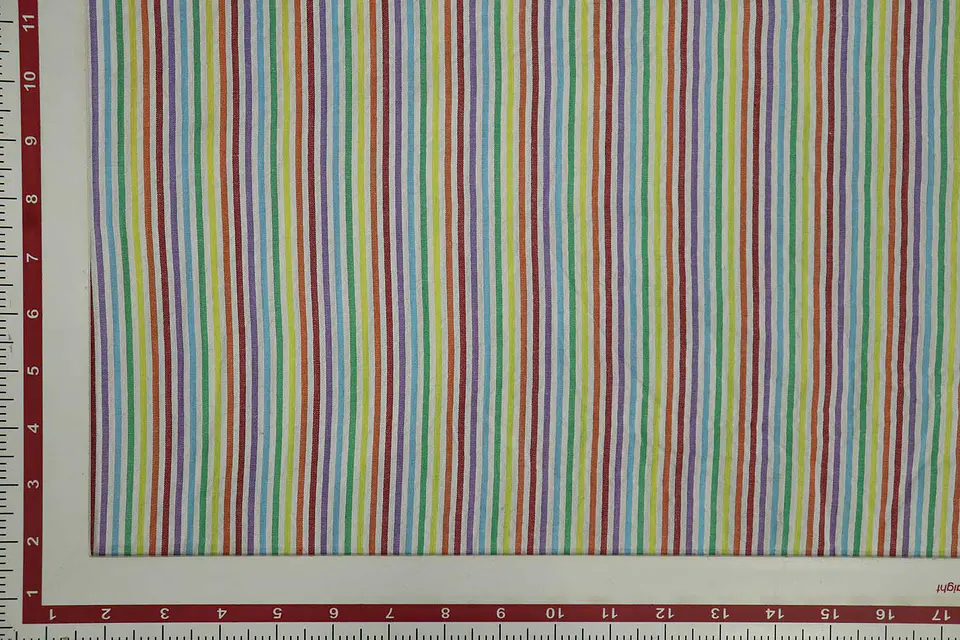 Algodón Seersucker de Rayas Multicolor  2
