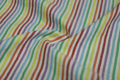 Algodón Seersucker de Rayas Multicolor 