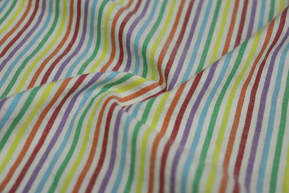 Algodón Seersucker de Rayas Multicolor  1