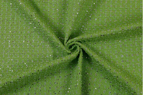 Denim Verde Calado con Lentejuelas