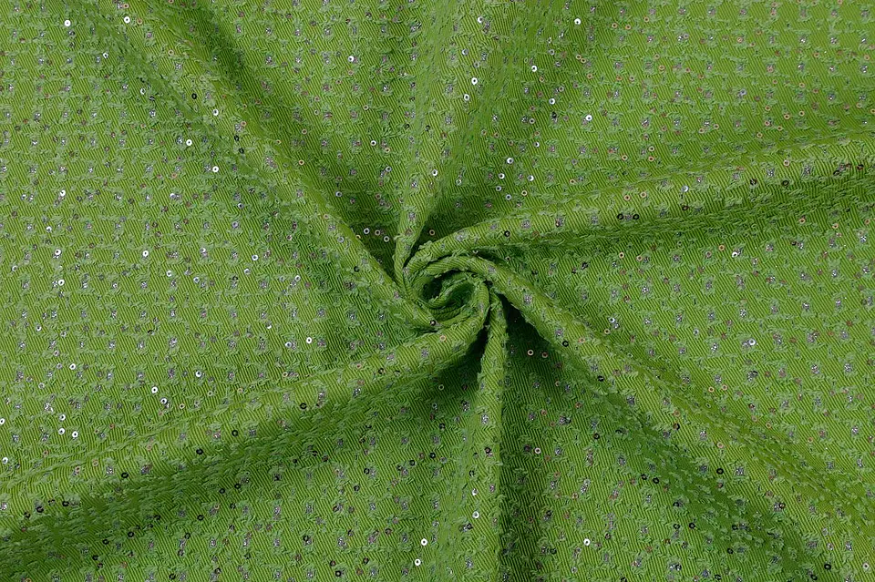 Denim Verde Calado con Lentejuelas 1